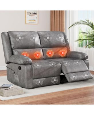 Кресло-качалка AECOJOY Loveseat с функцией обогрева и массажа, раскладывающийся диван-кушетка RV Wall-Hugger