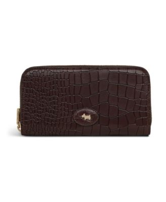 Кошелек на молнии из крокодиловой кожи Radley London Heath Crescent коричневый
