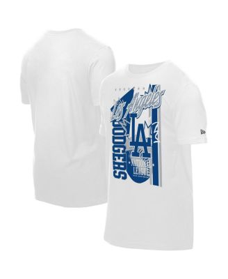 Мужская белая футболка Los Angeles Dodgers New Era с крупным графическим рисунком в домашнем стиле