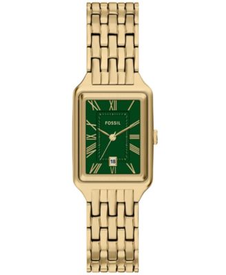 Женские золотые часы Fossil Raquel с тремя стрелками из нержавеющей стали, 23 мм