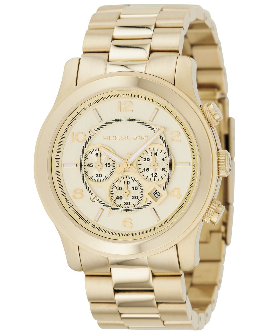 Michael Kors Watch, Mens Chronograph Runway Two Tone Stainless Steel