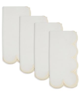 Салфетка с фестончатым краем Saro Lifestyle, набор из 4 салфеток