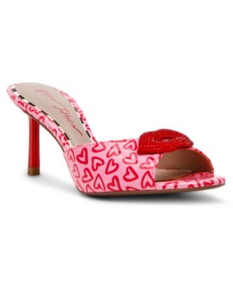 Женские босоножки-слипоны Betsey Johnson Casidy со стразами для губ розового цвета