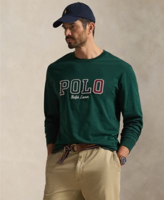 Мужская футболка Polo Ralph Lauren Big & Tall с длинным рукавом и графическим принтом