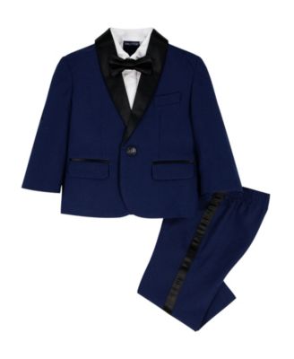 Комплект из 4 предметов для маленьких мальчиков: пиджак, рубашка, галстук и брюки-смокинг Nautica, синий