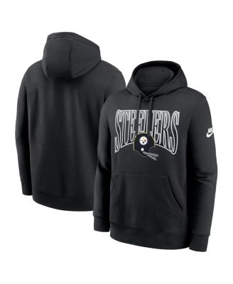 Мужская черная толстовка Nike Pittsburgh Steelers Full Blitz Club с флисовым пуловером и капюшоном