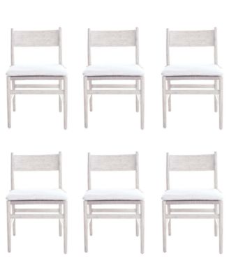 Универсальная мебель Dwell, 6 шт. Комплект деревянных кресел коричнево-бежевого цвета