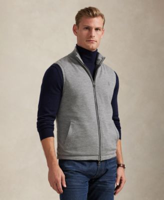 Мужской свитер-жилет Polo Ralph Lauren с двусторонним рисунком, серый