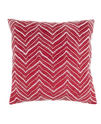 Декоративная подушка Saro Lifestyle Velvet с вышивкой из шевронного пуха, набитая бисером, 20