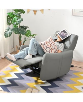 Кресло Streamdale Furniture с электроприводом, Настенное, с нулевой стенкой, Электрическое, Сине-серое