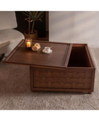 Журнальный столик Streamdale Furniture Farmhouse - Большой квадратный коричневый