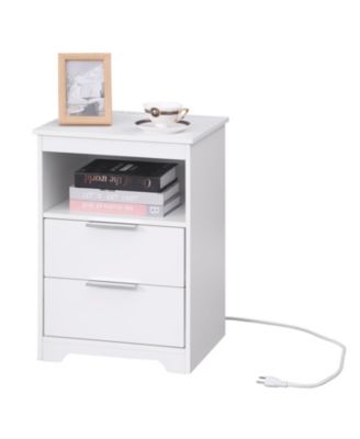 Тумбочка Streamdale Furniture с зарядной станцией и 2 выдвижными ящиками