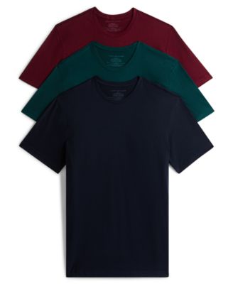 Мужские классические хлопковые майки Tommy Hilfiger с коротким рукавом и круглым вырезом горловины из 3-х комплектов