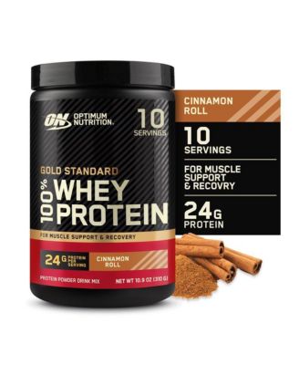 Optimum Nutrition Gold Standard 100% сухой сывороточный протеин, булочка с корицей, 10 порций без цвета