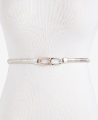 Эластичный ремень с пряжкой Cobra Crystal Buckle от I.N.C. International Concepts, эксклюзивное серебро Macy's