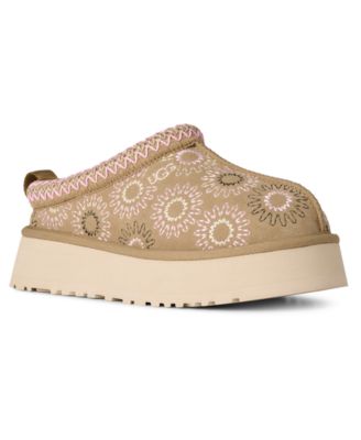 UGG® Женские тапочки-слипоны Tazz Sun Stitch коричнево-бежевого цвета