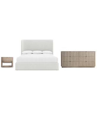 Лоджия Бернхардт, 3 шт. Деревянный спальный гарнитур King-Size с комодом и тумбочкой