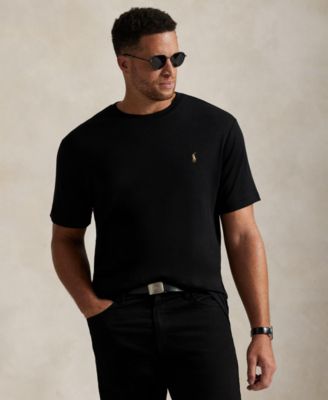 Мужская футболка Polo Ralph Lauren с круглым вырезом Big & Tall черного цвета