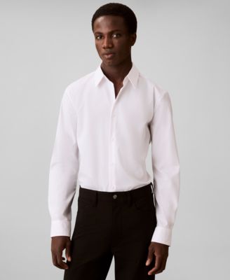 Мужская приталенная рубашка Calvin Klein в полоску-стрейч от Calvin Klein