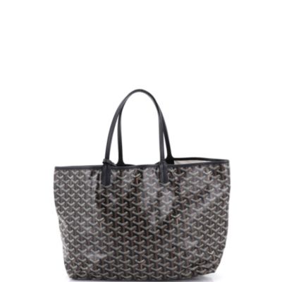 Подержанная сумка Goyard PM Saint Louis из холста с покрытием черного цвета