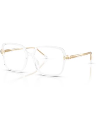 Женские квадратные пластиковые очки Dolce&Gabbana DG3442 цвета слоновой кости/кремовый