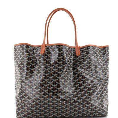Подержанная сумка Goyard GM Saint Louis из холста с покрытием черного цвета