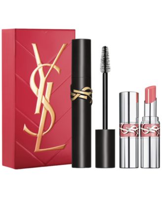 Подарочный набор туши для ресниц Yves Saint Laurent Lash Clash и губной помады Loveshine, 2 шт., без цвета