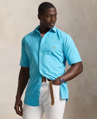 Мужская оксфордская рубашка Polo Ralph Lauren Big & Tall синего цвета