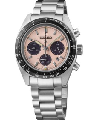 Мужские часы Seiko Speedtimer хронограф, 39 мм, розовые