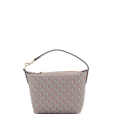 Бывшая в употреблении сумка Gucci Super Mini Ophidia на молнии GG Shadow Coated Canvas коричневого цвета