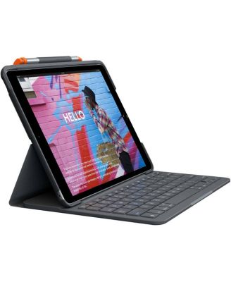 Защитный чехол-клавиатура Bluetooth Logitech Slim Folio для iPad 7-го/8-го/9-го поколения, графитово-синий