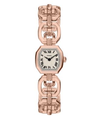 Женские часы Fossil Harlow Mini с двумя стрелками из розового золота, выполненные из нержавеющей стали, 20 мм золото