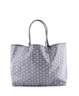 Подержанная сумка Goyard PM Saint Louis из серого холста с покрытием