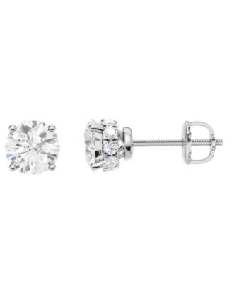 Серьги Macy's с бриллиантами 2 кт в 14k белом золоте