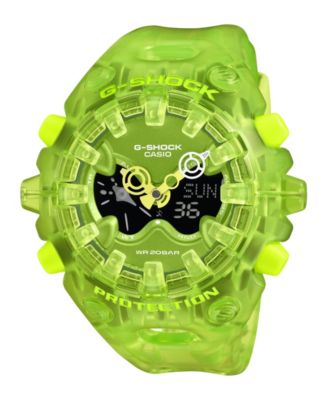 Мужские японские кварцевые аналоговые цифровые часы G-Shock из зеленой смолы 58,2 мм зеленого цвета