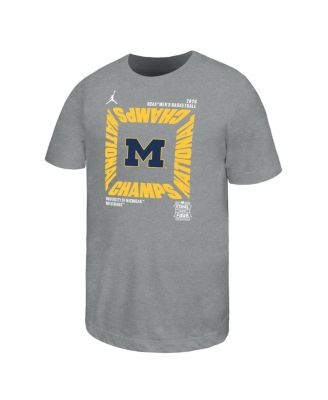 Футболка Jordan Big Boys and Girls Dark Heather Grey Michigan Wolverines 2026 NCAA для мужчин, посвященная празднованию национальных чемпионов по баскетболу, серая