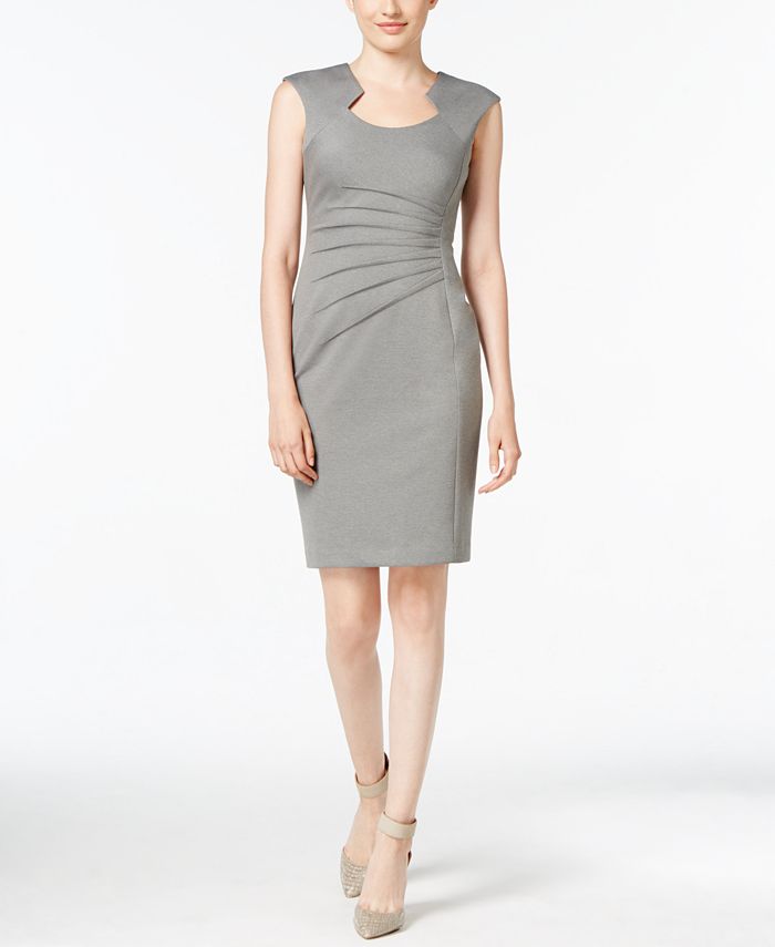 Calvin Klein Pleated Sheath Dress & Reviews Dresses Women Macy's
