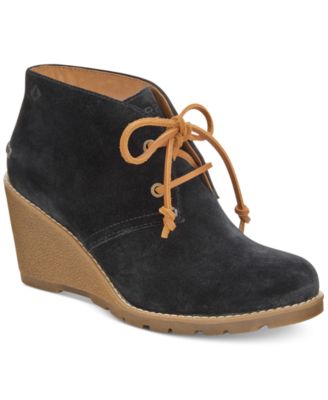 womens wedge ankle booties