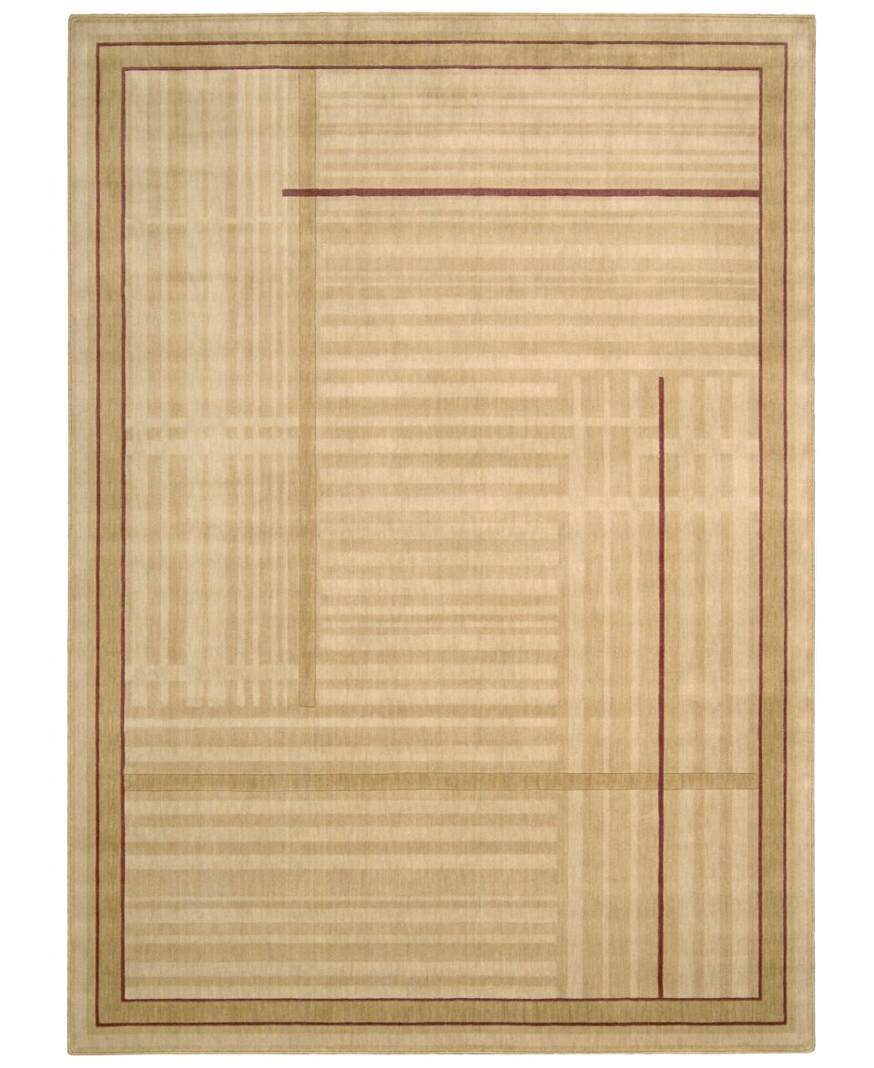 Nourison Area Rug, Somerset ST17 Lines Gold 2 x 2 9