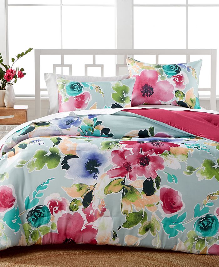 Hallmart Collectibles Amanda 3 Pc Reversible Comforter Sets Reviews Comforter Sets Bed Bath Macy S