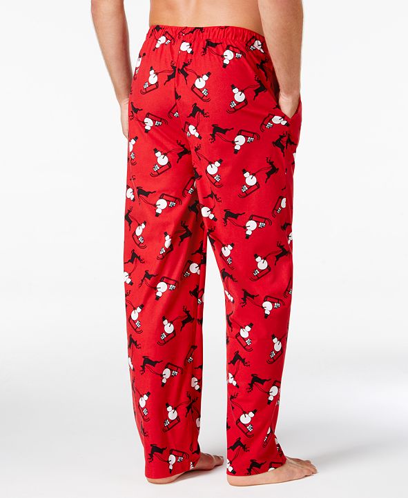 Club Room Men's SnowmanPrint Pajama Pants, Created for Macy's