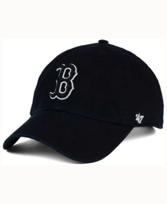 black and white red sox hat