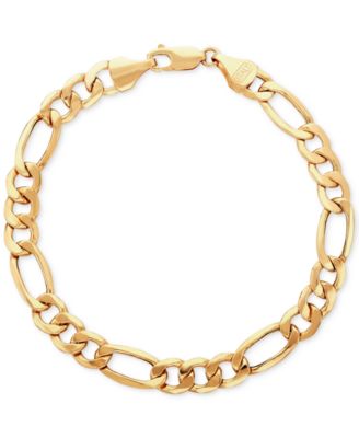 Figaro Link Bracelet in 10k Gold 