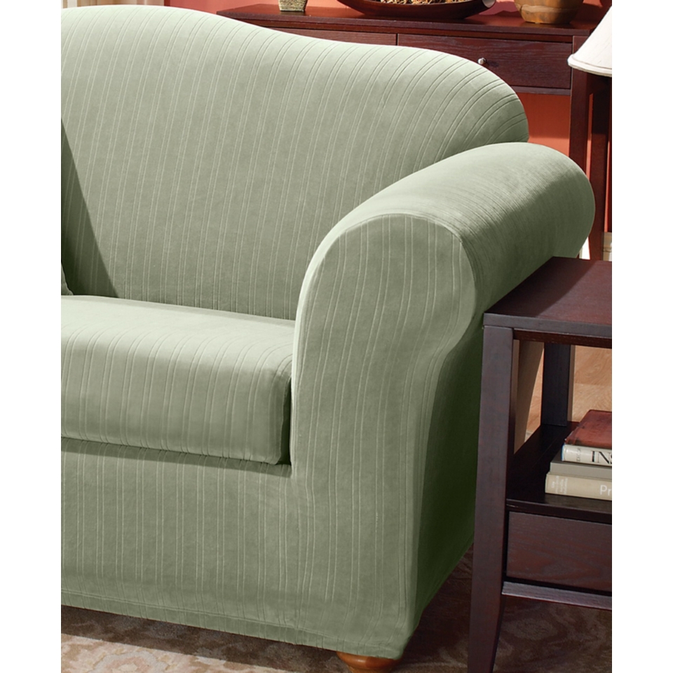 Sure Fit Slipcovers, Stretch Pinstripe 2 Piece T Cushion Furniture