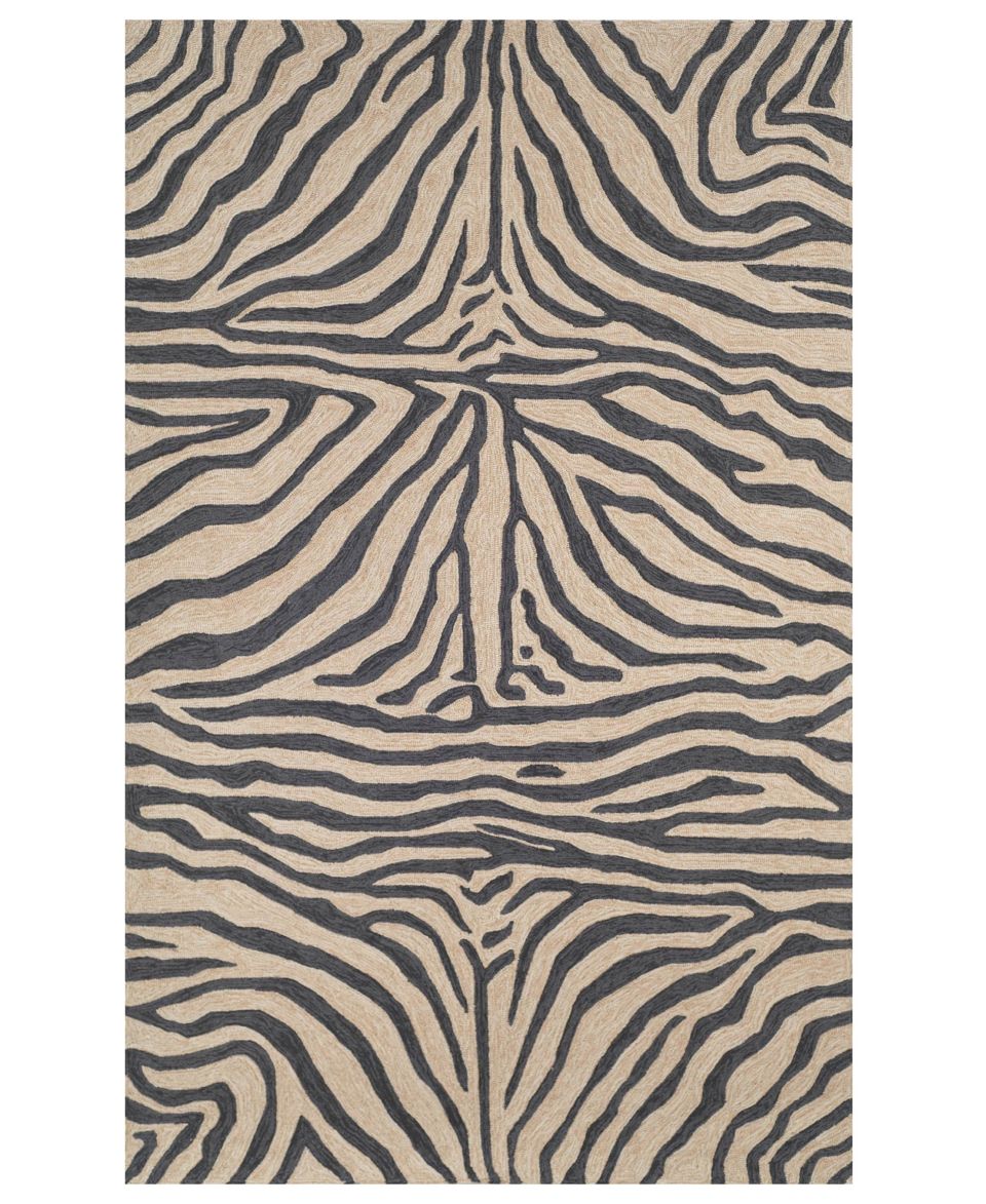 Liora Manne Area Rug, Seville 9634/12 Zebra Border Neutral   Rugs