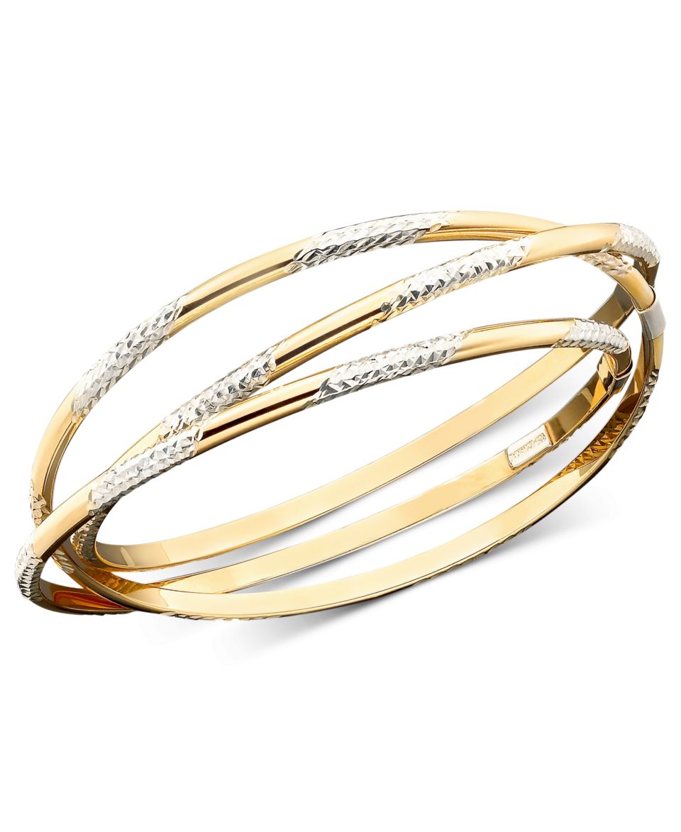 14k Gold over Sterling Silver and Sterling Silver X Cuff Bracelet   Bracelets   Jewelry & Watches