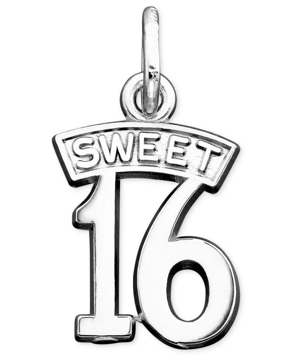 Rembrandt Charms Sterling Silver Sweet 16 Charm   Fashion Jewelry