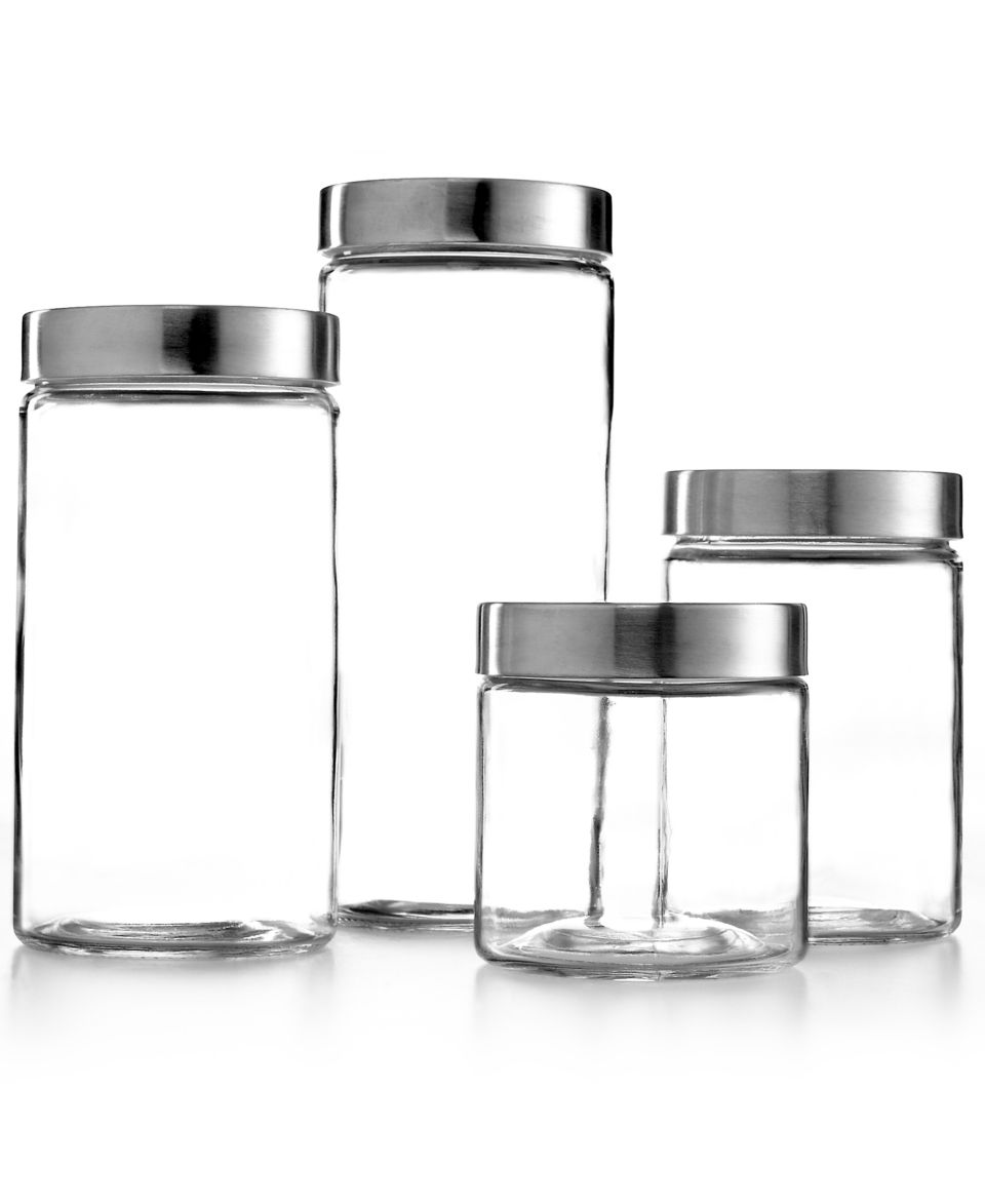 Martha Stewart Collection Glass Food Storage Containers, Set of 4