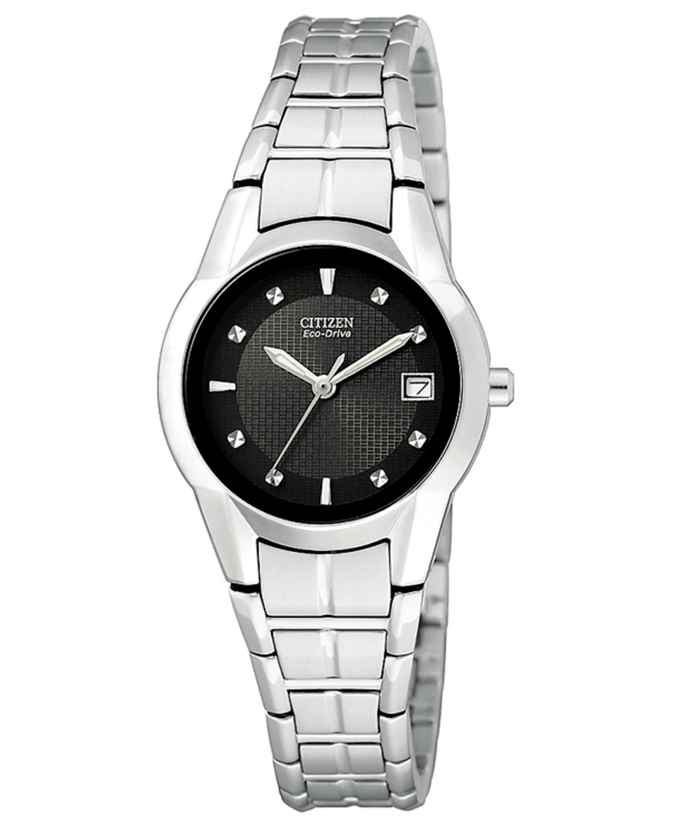 Citizen Watch, Womens Eco Drive Stainless Steel Bracelet 26mm EW1410