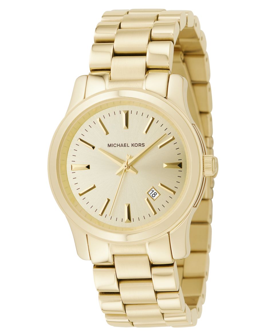 Michael Kors Watch, Womens Slim Runway Rose Gold Tone Stainless Steel